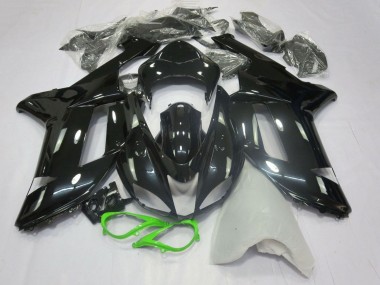 Shop 2007-2008 Kawasaki ZX6R Motorcycle Fairings - Glossy Black Neon Green