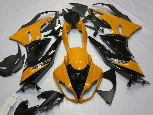 2007-2008 Kawasaki ZX6R Motorcycle Fairings - Orange Black