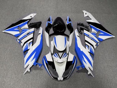 Shop 2007-2008 Kawasaki ZX6R Motorcycle Fairings - White Blue Black