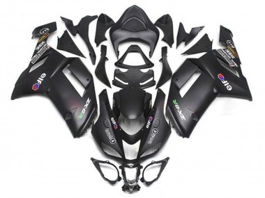 Shop 2007-2008 Kawasaki ZX6R Motorcycle Fairings - Matte Black Elf