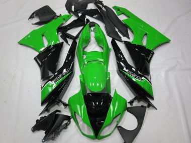 Shop 2009-2012 Kawasaki ZX6R Motorcycle Fairings - Green Glossy Black White
