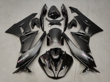 Shop 2009-2012 Kawasaki ZX6R Motorcycle Fairings - Matte Black Glossy Black White Red
