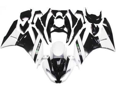Shop 2009-2012 Kawasaki ZX6R Motorcycle Fairings - White Glossy Black