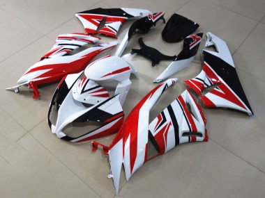 Shop 2009-2012 Kawasaki ZX6R Motorcycle Fairings - White Red Black