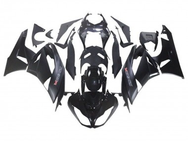 Shop 2009-2012 Kawasaki ZX6R Motorcycle Fairing Kits - Glossy Black Matte Black