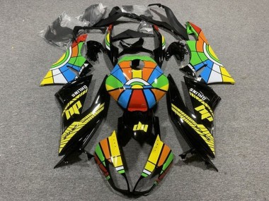 Shop 2009-2012 Kawasaki ZX6R Motorcycle Fairings - Glossy Black Multicolor
