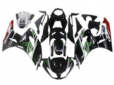 Shop 2009-2012 Kawasaki ZX6R Motorcycle Fairings - Glossy Black White Green Red Elf Monster