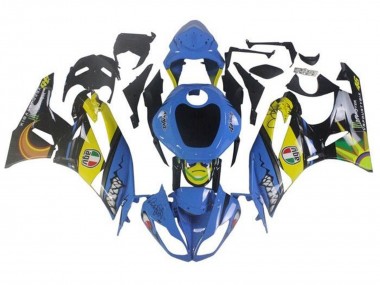 Shop 2009-2012 Kawasaki ZX6R Motorcycle Fairings - Blue Yellow Shark