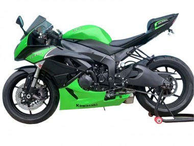 Shop 2009-2012 Kawasaki ZX6R Motorcycle Fairings - Green Matte Black