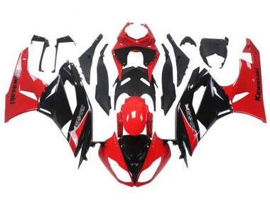 Shop 2009-2012 Kawasaki ZX6R Motorcycle Fairing - Red Glossy Black