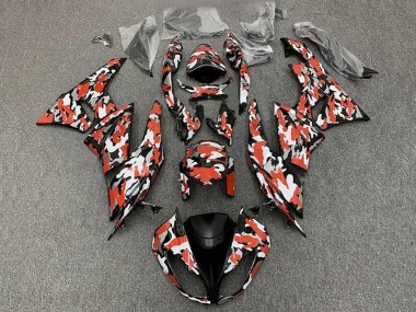 Shop 2009-2012 Kawasaki ZX6R Motorcycle Fairings - Red White Black Camouflage