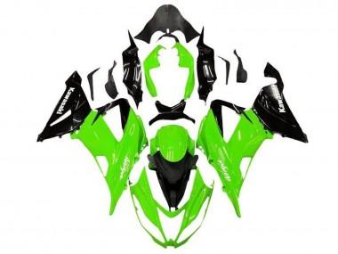 Shop 2013-2018 Kawasaki ZX6R Motorcycle Fairing Kits - Green Glossy Black