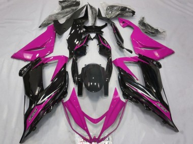 Shop 2013-2018 Kawasaki ZX6R Motorcycle Fairings - Pink Glossy Black