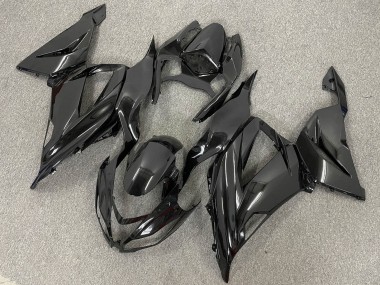Shop 2013-2018 Kawasaki ZX6R Bike Fairings - Glossy Black Matte Black