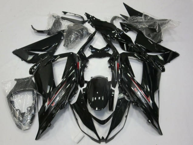 2013-2018 Kawasaki ZX6R Motorcycle Fairings - Glossy Black Silver Red