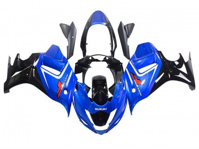 2008-2013 Suzuki GSX650F Motorcycle Fairings - Blue White Glossy Black