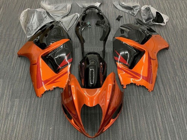 1996-2007 Suzuki GSXR 1300 Hayabusa Motorcycle Fairings - Orange Black Red