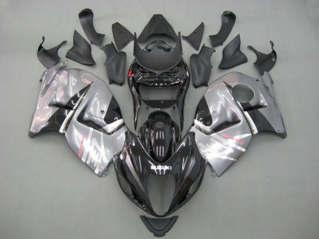 1996-2007 Suzuki GSXR 1300 Hayabusa Motorcycle Fairings - Black Grey Silver
