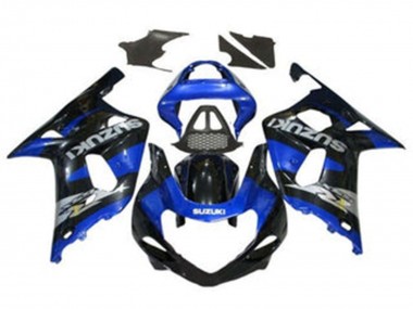 Shop 2000-2002 Suzuki GSXR1000 Motorcycle Fairings - Blue Glossy Black Chrome