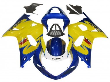 Shop 2000-2002 Suzuki GSXR1000 Motorcycle Fairings - Yellow Blue Tribal