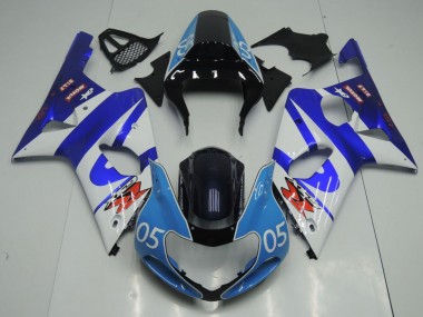 Shop 2000-2002 Suzuki GSXR1000 Motorcycle Fairings - Blue White Glossy Black and Light Blue 05
