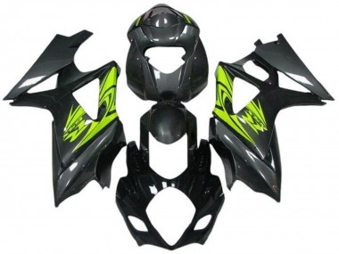 Shop 2005-2006 Suzuki GSXR 1000 Motorcycle Fairings - Black Grey Neon Yellow
