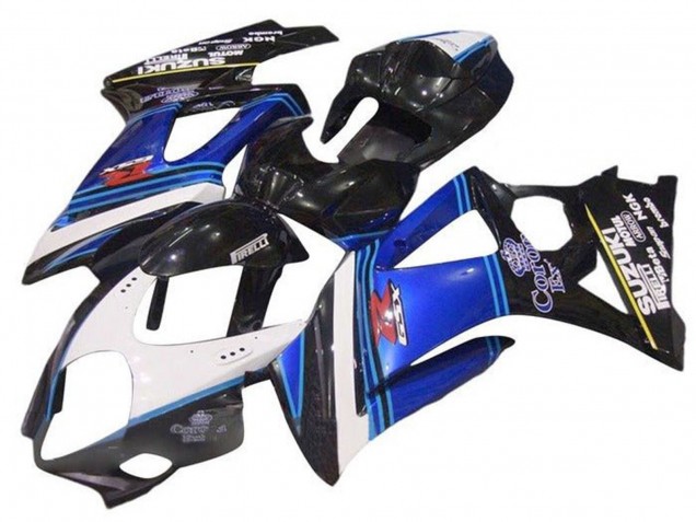 2005-2006 Suzuki GSXR 1000 Motorcycle Fairings - Glossy Black Blue White Corona