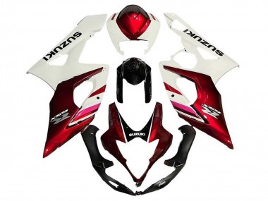 Shop 2005-2006 Suzuki GSXR 1000 Motorcycle Fairings - White Candy Red Black