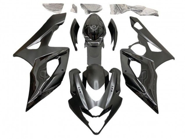 2005-2006 Suzuki GSXR 1000 Motorcycle Fairings - Glossy Black Half Matte Black