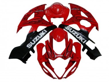 Shop 2005-2006 Suzuki GSXR 1000 Motorcycle Fairings - Red Black Flame White