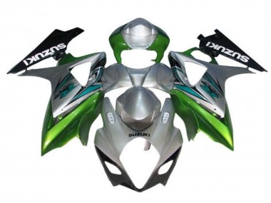 Shop 2005-2006 Suzuki GSXR 1000 Motorcycle Fairings - Silver Green Black