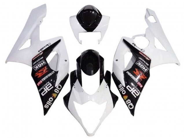 2005-2006 Suzuki GSXR 1000 Motorcycle Fairings - White Black Brembo