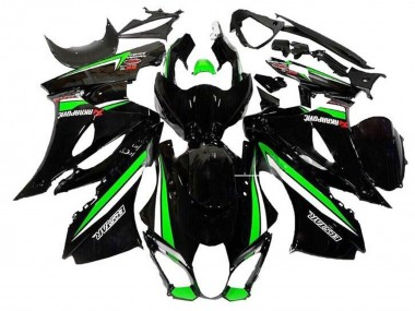 Shop 2017-2024 Suzuki GSXR1000 Motorcycle Fairings - Black Green White Stripe