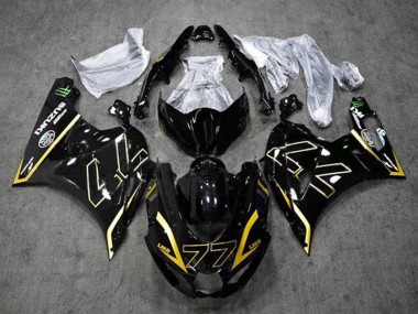 Shop 2017-2024 Suzuki GSXR1000 Motorcycle Fairings - Black Gold 77