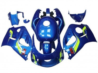 Shop 1996-2000 Suzuki GSXR 600 / GSXR 750 Motorcycle Fairings - Blue Yellow White