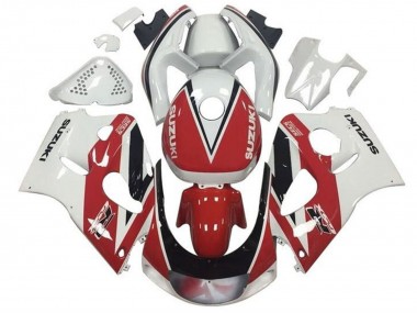 Shop 1996-2000 Suzuki GSXR 600 / GSXR 750 Motorcycle Fairings - Red White Black Stripe