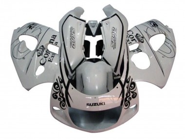 Shop 1996-2000 Suzuki GSXR 600 / GSXR 750 Motorcycle Fairings - White Black Corona Extra