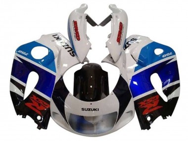 Shop 1996-2000 Suzuki GSXR 600 / GSXR 750 Motorcycle Fairings - White Black Double Blue Red