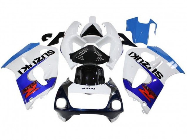 1996-2000 Suzuki GSXR 600 / GSXR 750 Motorcycle Fairings - White Triple Blue Black Red
