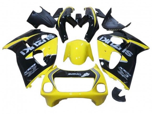 1996-2000 Suzuki GSXR 600 / GSXR 750 Motorcycle Fairings - Yellow Black Silver