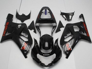 Shop 2001-2003 Suzuki GSXR 600 / GSXR 750 Motorcycle Fairings - Glossy Black Red