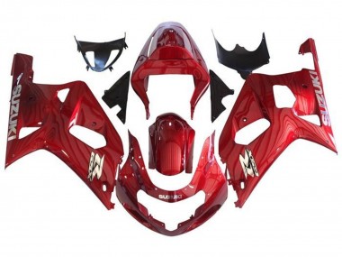 Shop 2001-2003 Suzuki GSXR 600 / GSXR 750 Motorcycle Fairings - Red Chrome