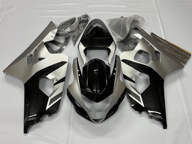2001-2003 Suzuki GSXR 600 / GSXR 750 Motorcycle Fairings - Silver Glossy Black