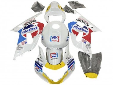 Shop 2001-2003 Suzuki GSXR 600 / GSXR 750 Motorcycle Fairings - White Blue Red Yellow Pepsi