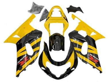 Shop 2001-2003 Suzuki GSXR 600 / GSXR 750 Motorcycle Fairings - Yellow Black Stripe Red