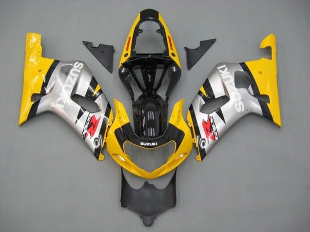 2001-2003 Suzuki GSXR 600 / GSXR 750 Motorcycle Fairings - Yellow Silver Glossy Black Red