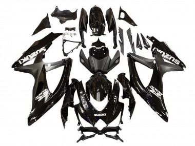Shop 2008-2010 Suzuki GSXR 600 / GSXR 750 Motorcycle Fairing - Glossy Black Matte Black