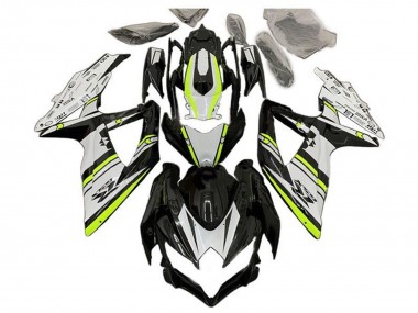 Shop 2008-2010 Suzuki GSXR 600 / GSXR 750 Motorcycle Fairings - White Green Glossy Black