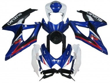 Shop 2008-2010 Suzuki GSXR 600 / GSXR 750 Motorcycle Fairings - White Blue Red Black