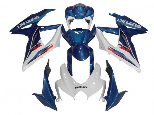 2008-2010 Suzuki GSXR 600 / GSXR 750 Motorcycle Fairings - Blue White Red